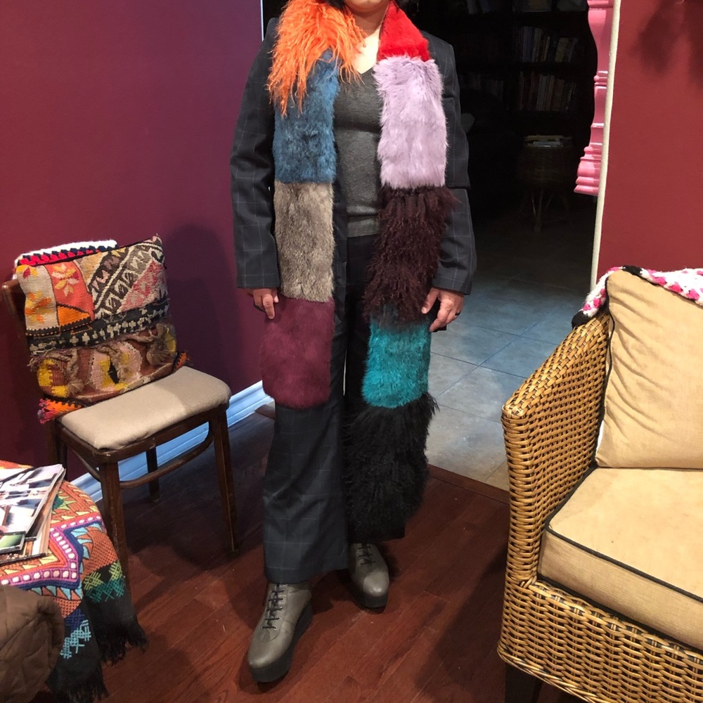 ETRO shearling scarf